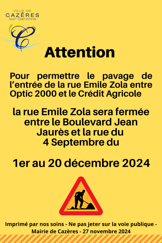 infos travaux