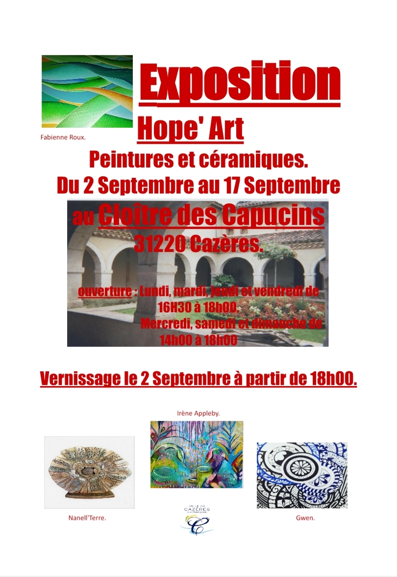 Exposition Hope'Art - Mairie de Cazères